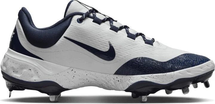 Nike Men's Alpha Huarache Elite 4 Low Baseball Cleats in White | FD2745-107 - Image 3