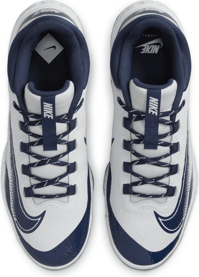 Nike Men's Alpha Huarache Elite 4 Low Baseball Cleats in White | FD2745-107 - Image 4
