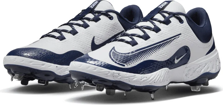 Nike Men's Alpha Huarache Elite 4 Low Baseball Cleats in White | FD2745-107 - Image 5
