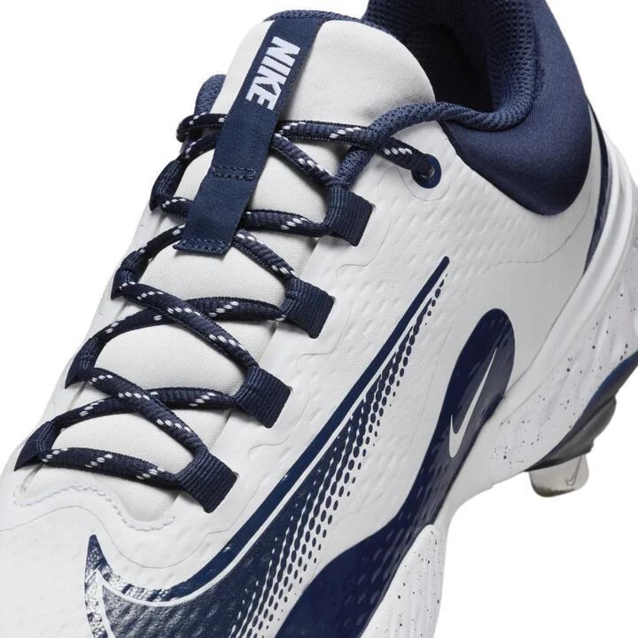 Nike Men's Alpha Huarache Elite 4 Low Baseball Cleats in White | FD2745-107 - Image 8