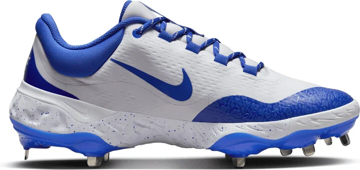 Nike Men's Alpha Huarache Elite 4 Low Baseball Cleats in White | FD2745-108 - Image 3