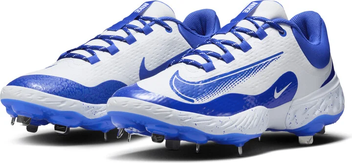 Nike Men's Alpha Huarache Elite 4 Low Baseball Cleats in White | FD2745-108 - Image 5