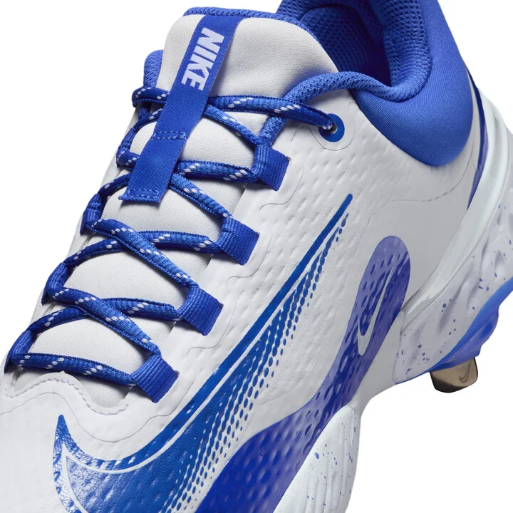 Nike Men's Alpha Huarache Elite 4 Low Baseball Cleats in White | FD2745-108 - Image 8