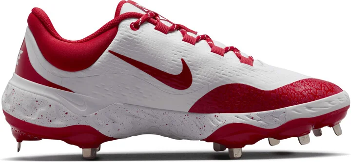 Nike Men's Alpha Huarache Elite 4 Low Baseball Cleats in White | FD2745-109 - Image 2