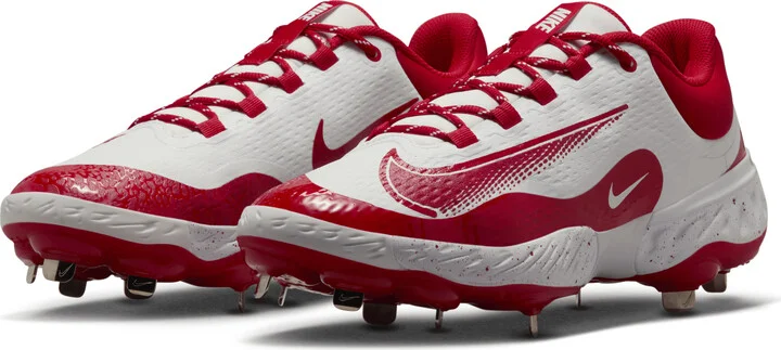 Nike Men's Alpha Huarache Elite 4 Low Baseball Cleats in White | FD2745-109 - Image 4