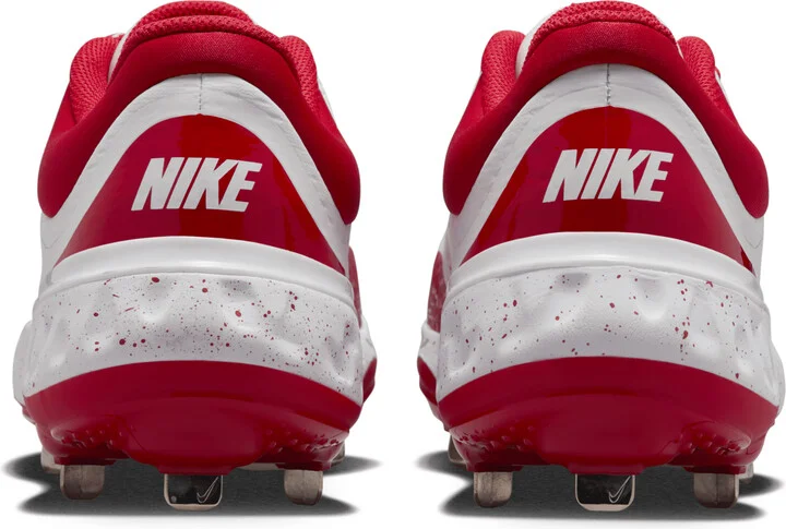 Nike Men's Alpha Huarache Elite 4 Low Baseball Cleats in White | FD2745-109 - Image 5