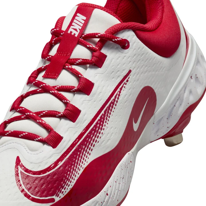 Nike Men's Alpha Huarache Elite 4 Low Baseball Cleats in White | FD2745-109 - Image 7