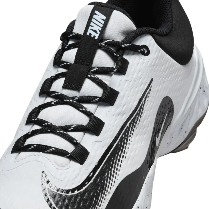 Nike Men's Alpha Huarache Elite 4 Low Baseball Cleats in White | FD2745-110 - Image 8