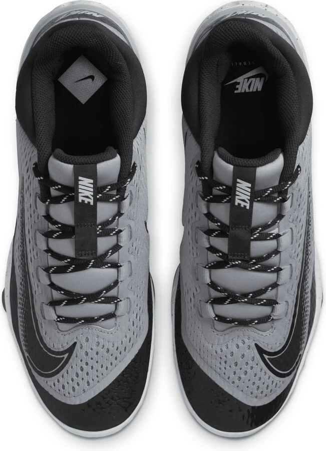 Nike Men's Alpha Huarache Elite 4 Low MCS Baseball Cleats in Grey | FD6221-002 - Image 4