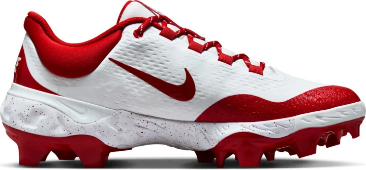 Nike Men's Alpha Huarache Elite 4 Low MCS Baseball Cleats in White | FD6255-105 - Image 3