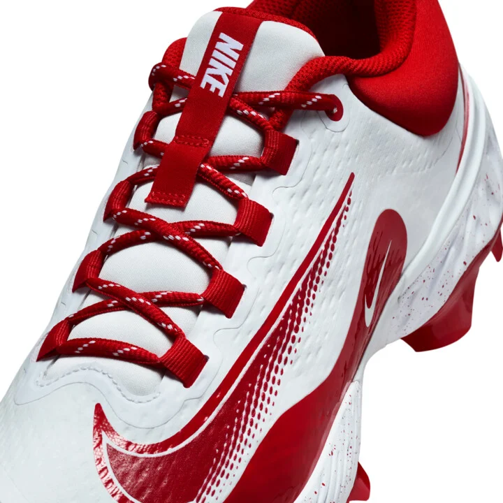 Nike Men's Alpha Huarache Elite 4 Low MCS Baseball Cleats in White | FD6255-105 - Image 8