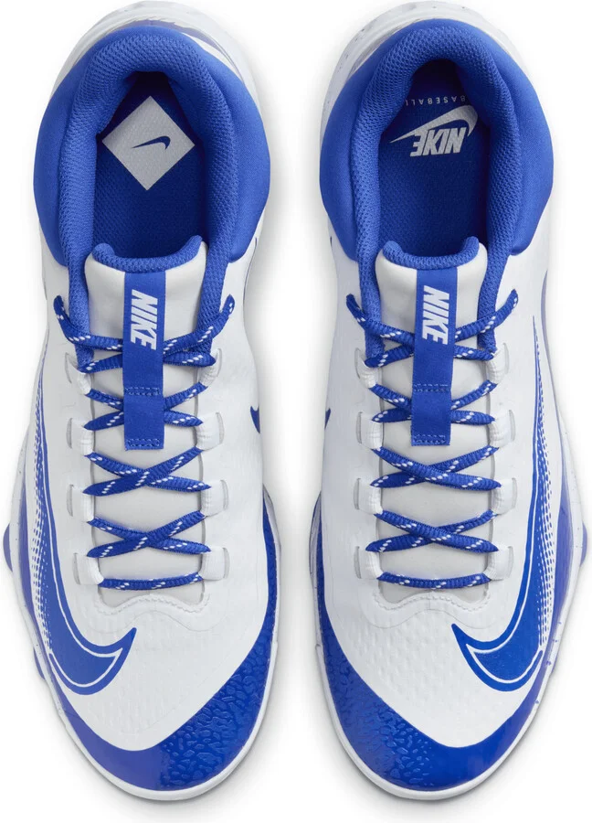 Nike Men's Alpha Huarache Elite 4 Low MCS Baseball Cleats in White | FD6255-106 - Image 4