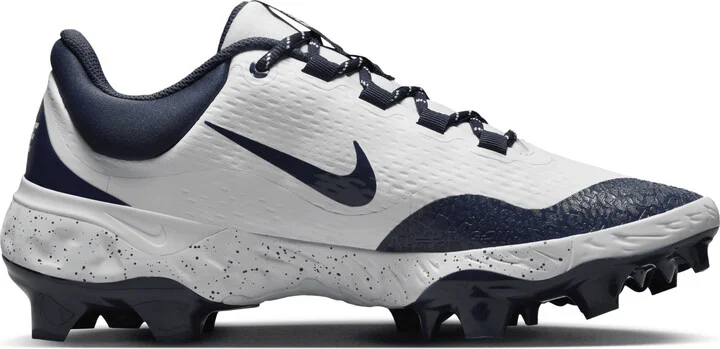 Nike Men's Alpha Huarache Elite 4 Low MCS Baseball Cleats in White | FD6255-107 - Image 3