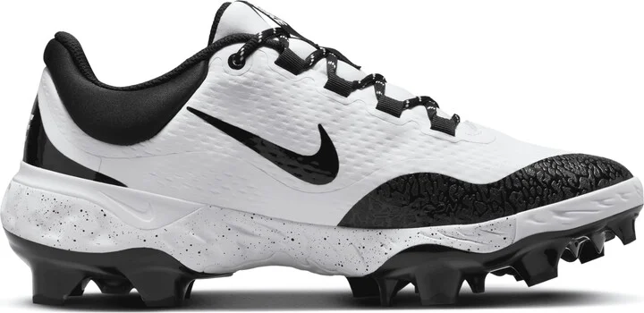 Nike Men's Alpha Huarache Elite 4 Low MCS Baseball Cleats in White | FD6255-108 - Image 3