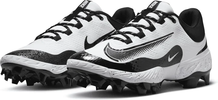 Nike Men's Alpha Huarache Elite 4 Low MCS Baseball Cleats in White | FD6255-108 - Image 5