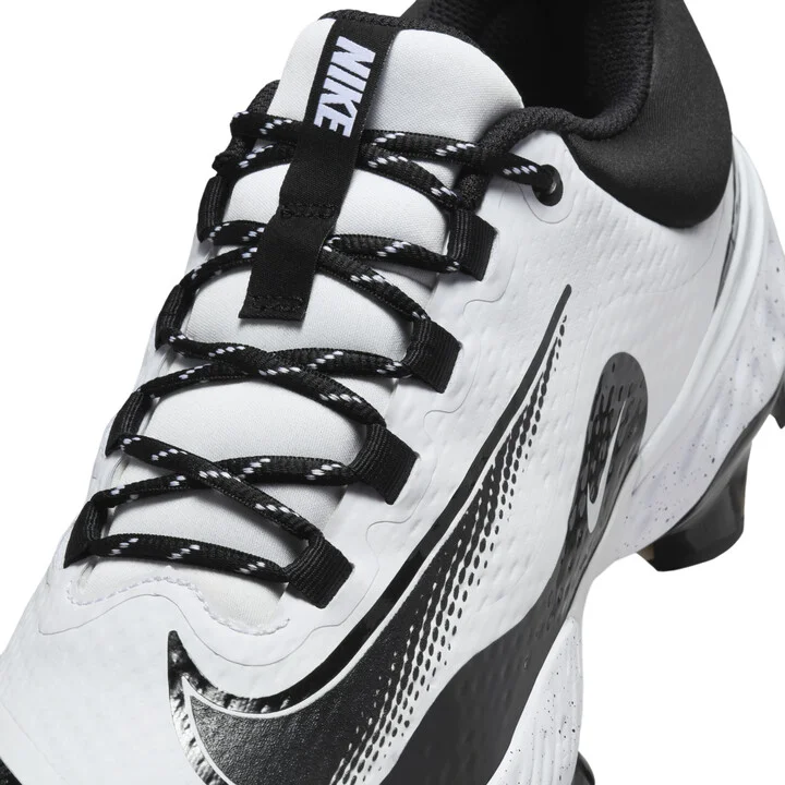 Nike Men's Alpha Huarache Elite 4 Low MCS Baseball Cleats in White | FD6255-108 - Image 8