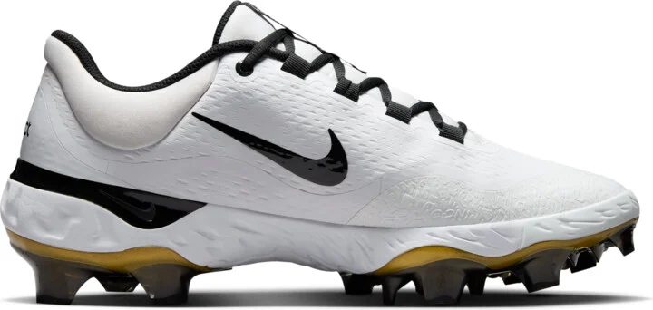 Nike Men's Alpha Huarache Elite 4 Low MCS Baseball Cleats in White | FD6255-119 - Image 3