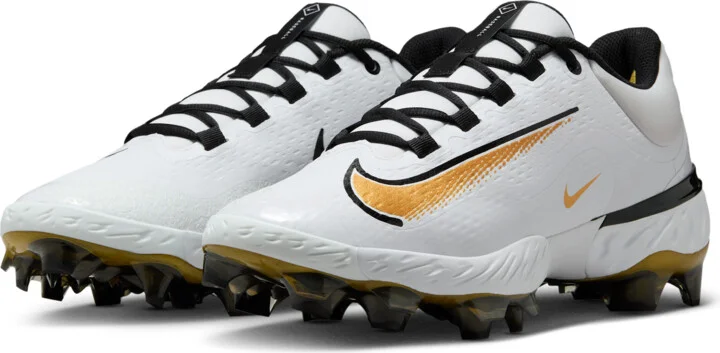 Nike Men's Alpha Huarache Elite 4 Low MCS Baseball Cleats in White | FD6255-119 - Image 5