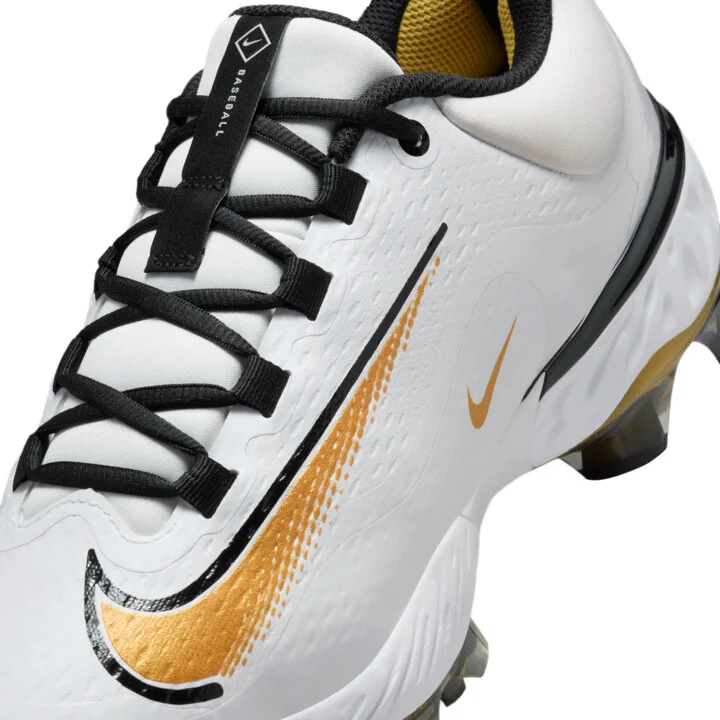 Nike Men's Alpha Huarache Elite 4 Low MCS Baseball Cleats in White | FD6255-119 - Image 8