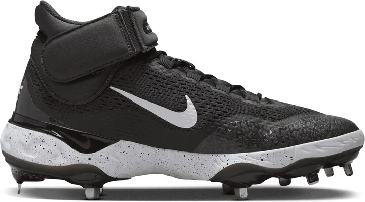 Nike Men's Alpha Huarache Elite 4 Mid Baseball Cleats in Black | DJ6520-003 - Image 3
