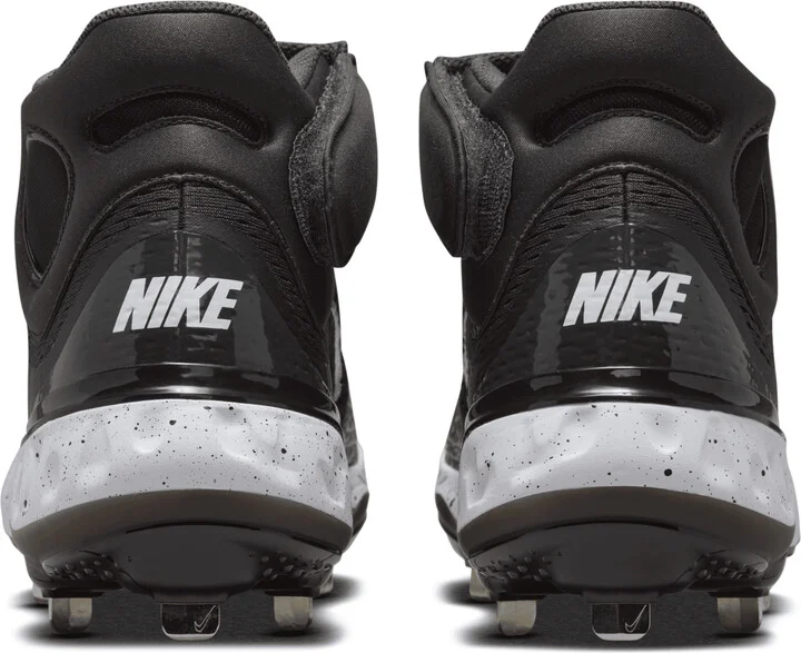 Nike Men's Alpha Huarache Elite 4 Mid Baseball Cleats in Black | DJ6520-003 - Image 6