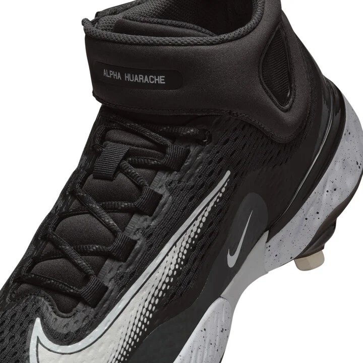 Nike Men's Alpha Huarache Elite 4 Mid Baseball Cleats in Black | DJ6520-003 - Image 8