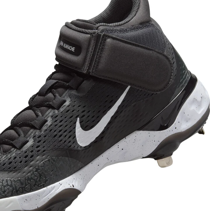 Nike Men's Alpha Huarache Elite 4 Mid Baseball Cleats in Black | DJ6520-003 - Image 10