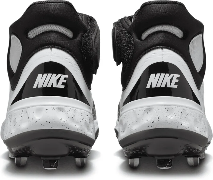 Nike Men's Alpha Huarache Elite 4 Mid Baseball Cleats in White | FD2744-107 - Image 6