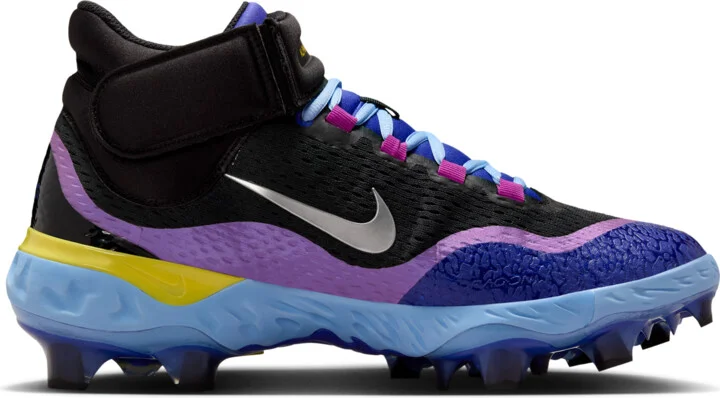 Nike Men's Alpha Huarache Elite 4 Mid NRG Baseball Cleats in Purple | IH4035-500 - Image 3