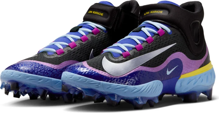 Nike Men's Alpha Huarache Elite 4 Mid NRG Baseball Cleats in Purple | IH4035-500 - Image 5