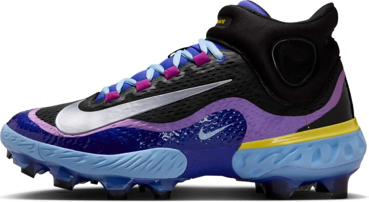 Nike Men's Alpha Huarache Elite 4 Mid NRG Baseball Cleats in Purple | IH4035-500