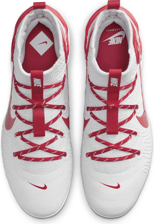 Nike Men's Alpha Huarache NXT Baseball Cleats in White | DJ6517-108 - Image 4