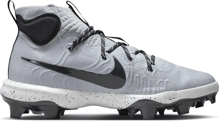 Nike Men's Alpha Huarache NXT MCS Baseball Cleats in Grey | DJ6519-003 - Image 3