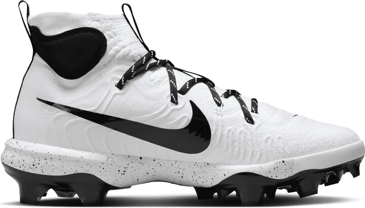 Nike Men's Alpha Huarache NXT MCS Baseball Cleats in White | DJ6519-107 - Image 3