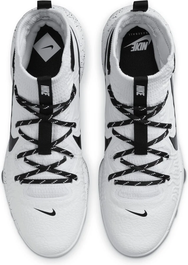 Nike Men's Alpha Huarache NXT MCS Baseball Cleats in White | DJ6519-107 - Image 4