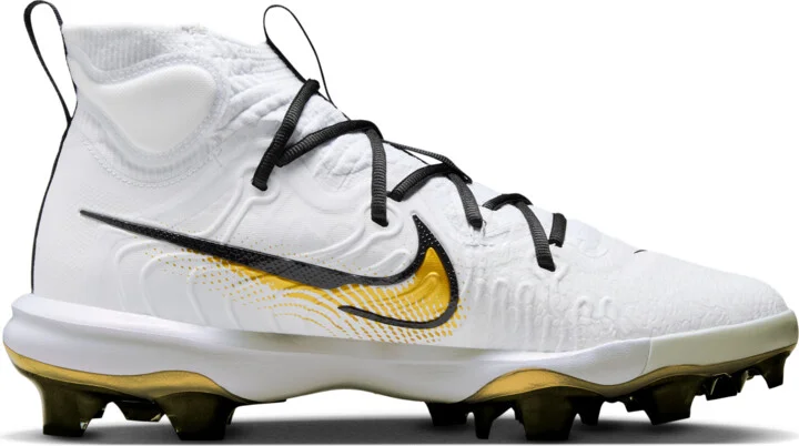 Nike Men's Alpha Huarache NXT MCS Baseball Cleats in White | FZ8650-119 - Image 3