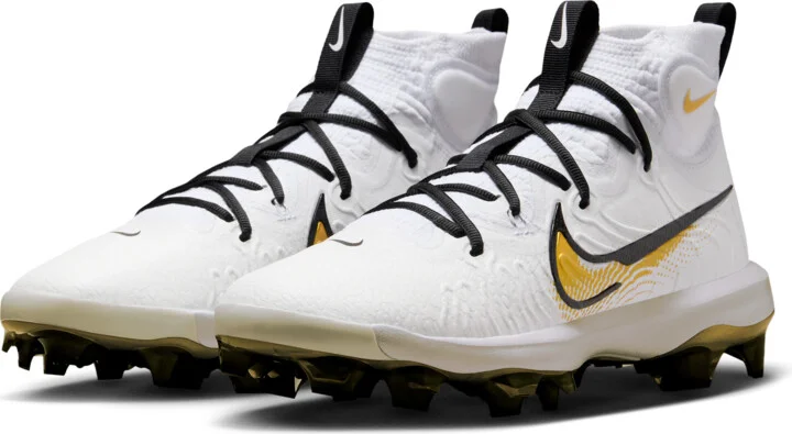 Nike Men's Alpha Huarache NXT MCS Baseball Cleats in White | FZ8650-119 - Image 5