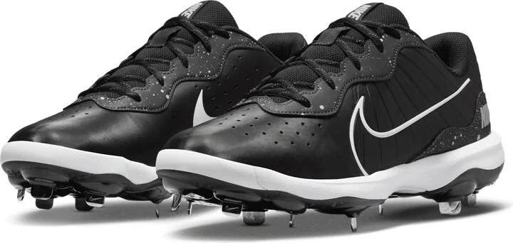 Nike Men's Alpha Huarache Varsity 4 Low Baseball Cleats in Black | DJ6516-001 - Image 5