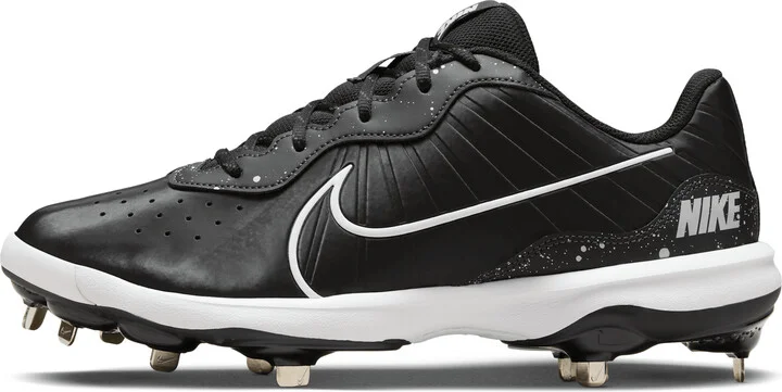 Nike Men's Alpha Huarache Varsity 4 Low Baseball Cleats in Black | DJ6516-001