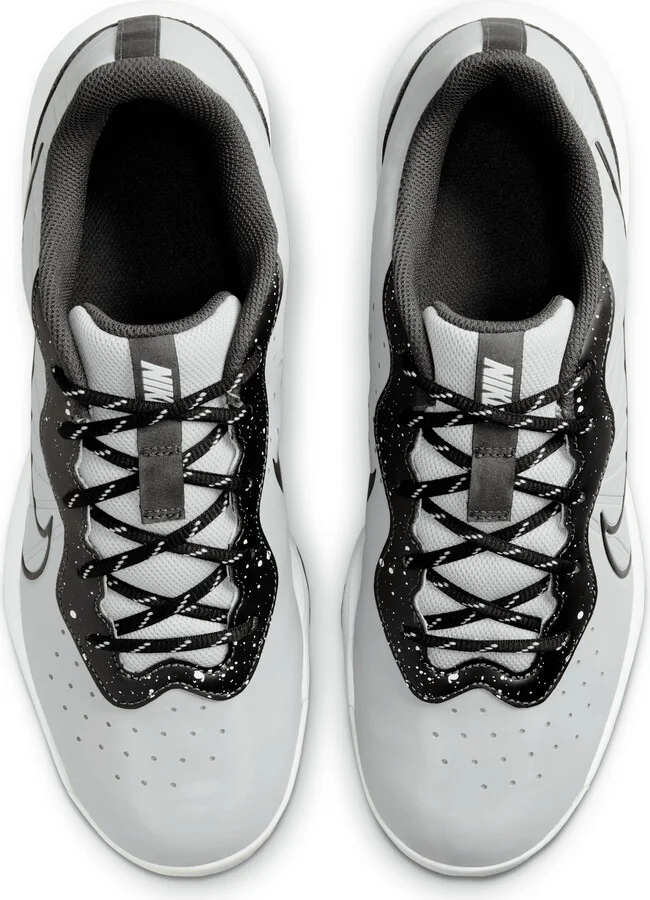 Nike Men's Alpha Huarache Varsity 4 Low Baseball Cleats in Grey | DJ6516-002 - Image 4