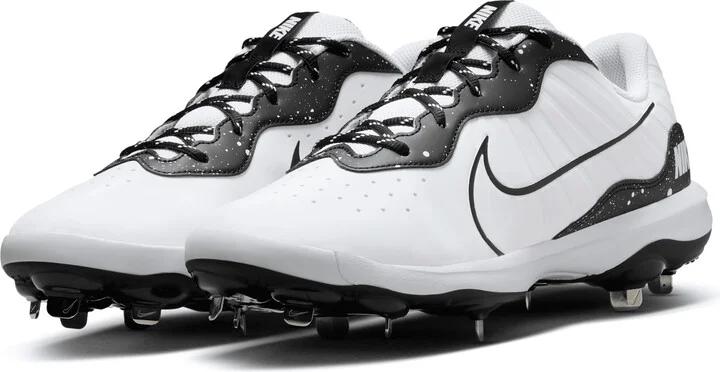 Nike Men's Alpha Huarache Varsity 4 Low Baseball Cleats in White | DJ6516-101 - Image 5