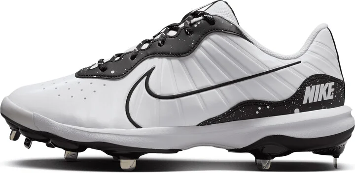 Nike Men's Alpha Huarache Varsity 4 Low Baseball Cleats in White | DJ6516-101