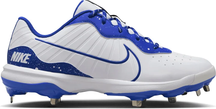 Nike Men's Alpha Huarache Varsity 4 Low Baseball Cleats in White | DJ6516-102 - Image 3