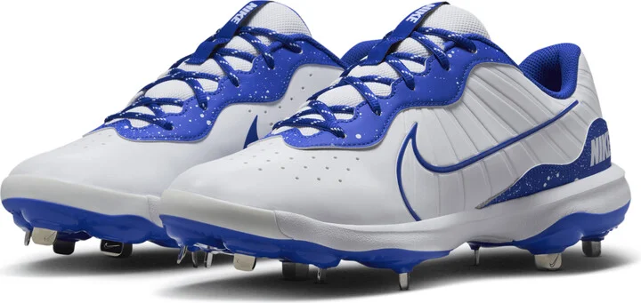 Nike Men's Alpha Huarache Varsity 4 Low Baseball Cleats in White | DJ6516-102 - Image 5