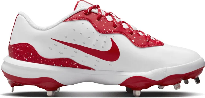 Nike Men's Alpha Huarache Varsity 4 Low Baseball Cleats in White | DJ6516-105 - Image 3