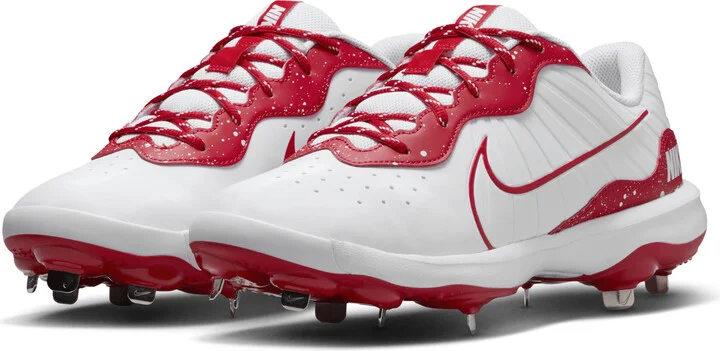 Nike Men's Alpha Huarache Varsity 4 Low Baseball Cleats in White | DJ6516-105 - Image 5