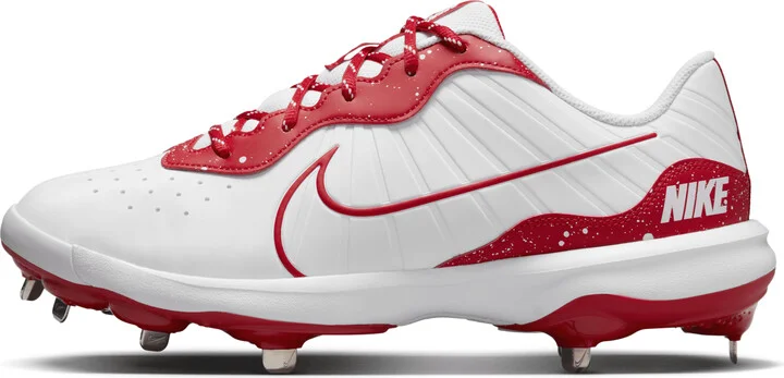 Nike Men's Alpha Huarache Varsity 4 Low Baseball Cleats in White | DJ6516-105