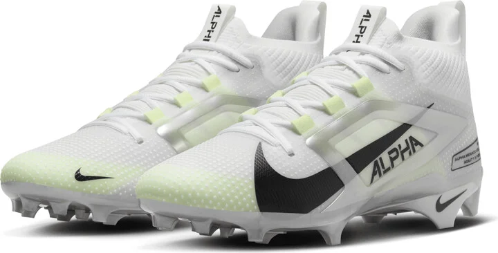Nike Men's Alpha Menace 4 Elite Football Cleats in White | FD7036-100 - Image 5