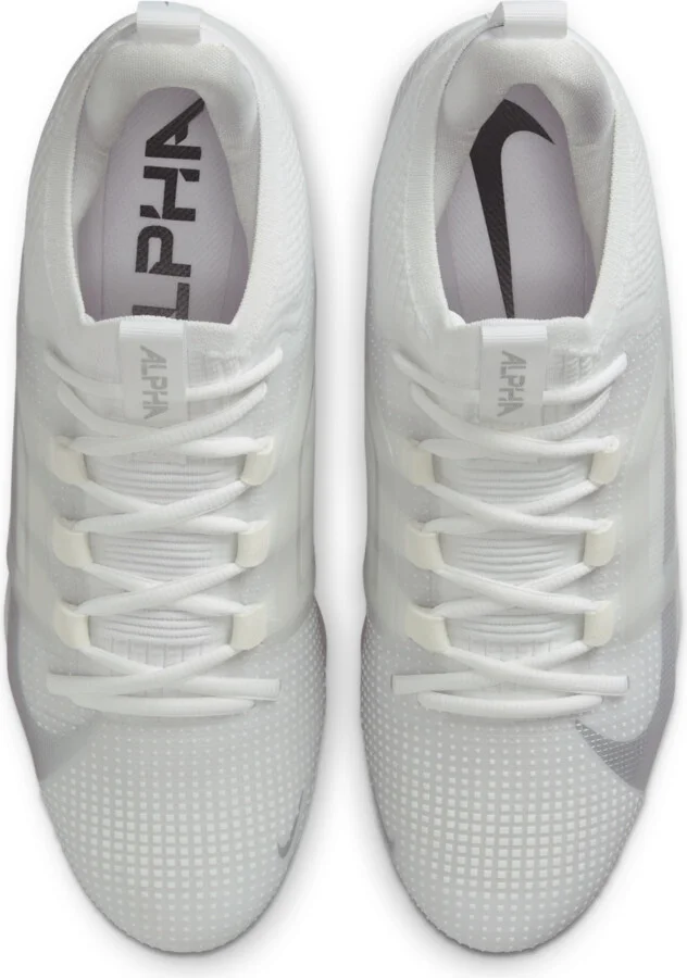 Nike Men's Alpha Menace 4 Elite Football Cleats in White | FD7036-101 - Image 4