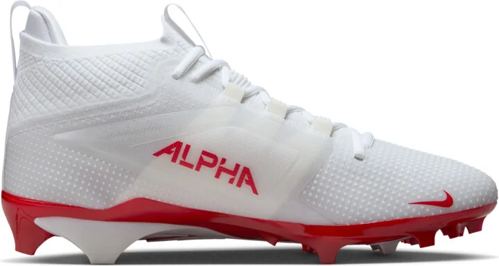 Nike Men's Alpha Menace 4 Elite Football Cleats in White | FD7036-102 - Image 3